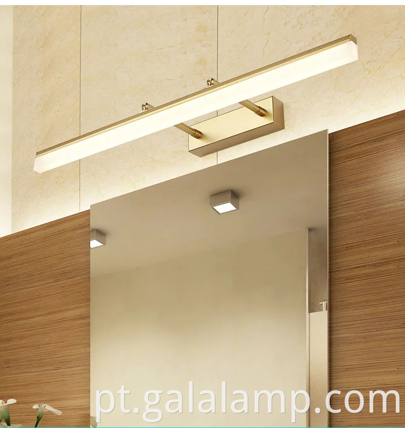 À prova d'água, luz de espelho LED extensível para facilitar a instalação